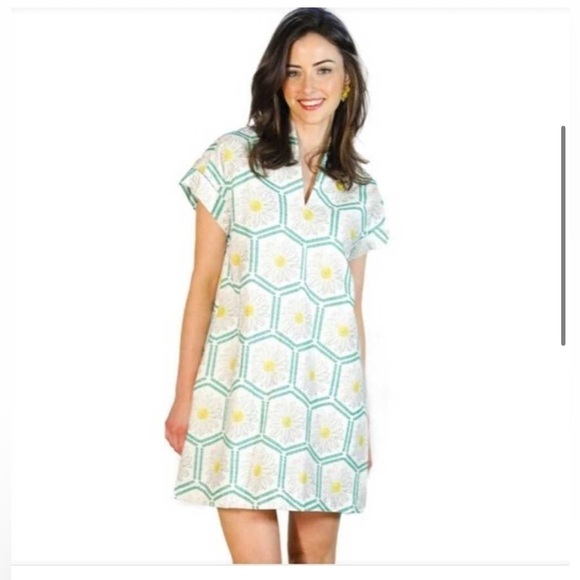 Brooke Wright Nancy Daisy Floral Shift Dress Sz XL - Picture 2 of 3